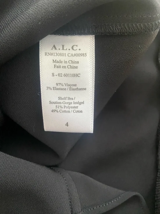 NWOT A.L.C. Black Romy Mini Dress Ruffle Strapless Cocktail Night Out  Size 4 - Picture 5 of 9